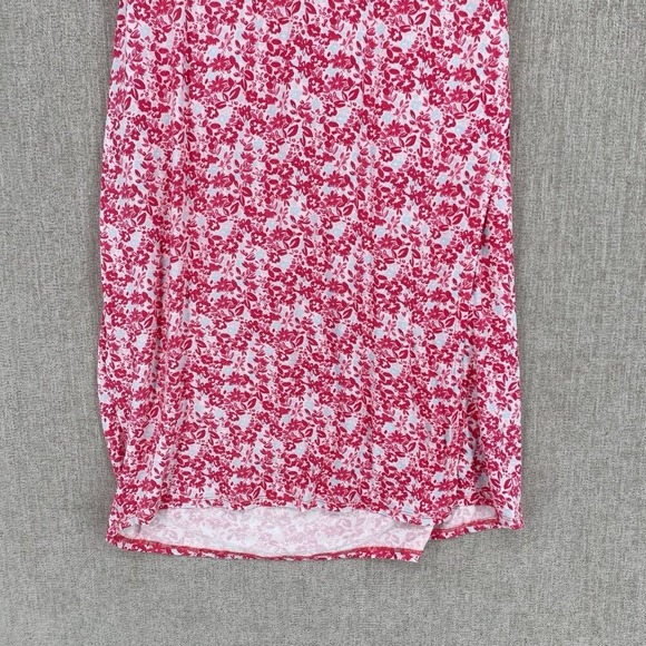 BCBG Paris Dress Womens XL Pink Floral Cutout Twist Back Sleeveless V-Neck NEW - Picture 7 of 12